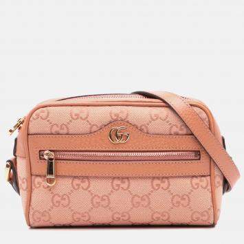 Gucci Pink Mini GG Canvas Ophidia Crossbody