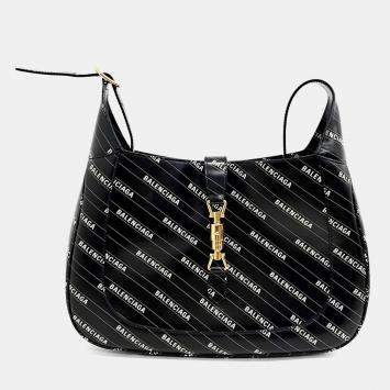 Gucci Black Leather Hacker Project 1961 Jackie Medium Hobo Bag