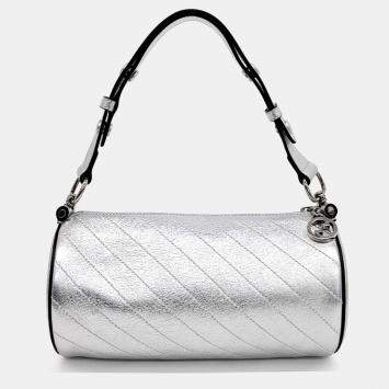 Gucci Silver Leather Blondie Small Shoulder Bag