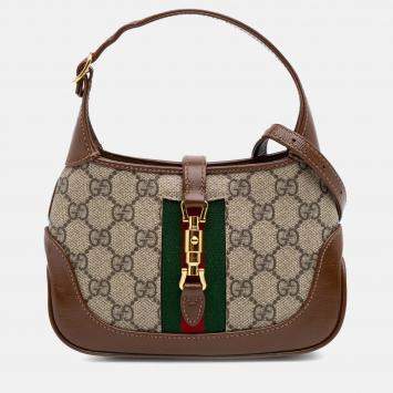 Gucci Brown Mini GG Supreme Jackie 1961 Crossbody