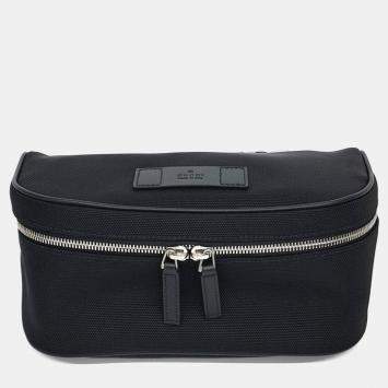 Gucci Black Fabric Web Techno Hip Sack