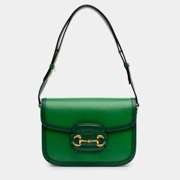 Gucci Green Small Leather Horsebit 1955 Shoulder Bag