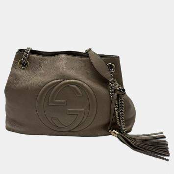 Gucci Soho Medium Nubuck Leather Chain Shoulder Bag