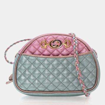 Gucci Mini Metallic Calfskin Trapuntata Crossbody Bag