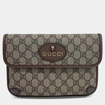 Gucci Beige Canvas GG Supreme Belt Bag