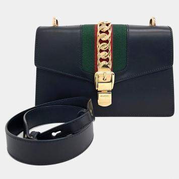 Gucci Black Leather Sylvie Bag