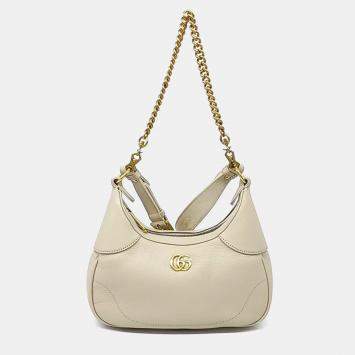 Gucci Cream Leather Aphrodite Shoulder Bag Small