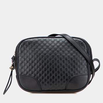 Gucci Black Microguccissima Bree Crossbody