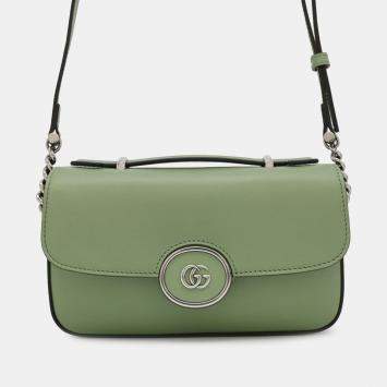 Gucci Green Mini Leather Petite GG Satchel
