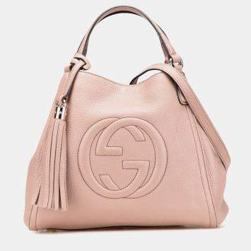 Gucci Pink Small Leather Soho Satchel
