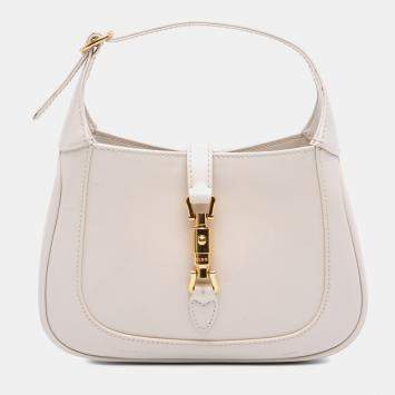 Gucci White Mini Calfskin Jackie 1961 Crossbody Bag