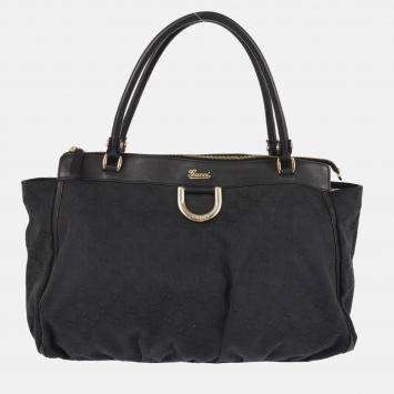 Gucci Black Abbey GG Tote Bag