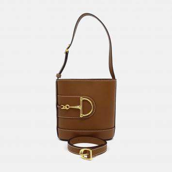 Pre Owned Gucci Brown Leather 73 Small Bucket Bag