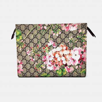 Pre Owned Gucci Multicolor Coated Canvas Bloom Pouch