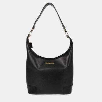 Pre Owned Gucci Black Leather Handbag