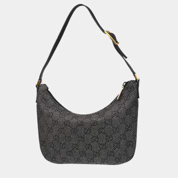 Gucci Black GG Hobo Handbag