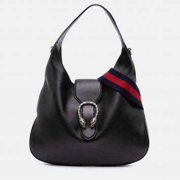 Pre Owned Gucci Black Leather Dionysus Satchel