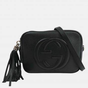 Pre Owned Gucci Black Leather Soho Disco Crossbody Bag