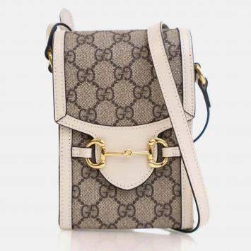 Pre Owned Gucci Mini GG Supreme Horsebit 1955