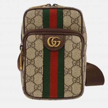 Pre Owned Gucci Beige GG Supreme Shoulder Bag