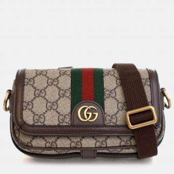 Pre Owned Gucci Mini GG Supreme Ophidia Bag