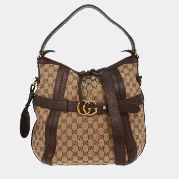 Pre Owned Gucci Beige GG Marmont 2way Handbag