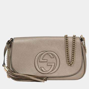 Pre Owned Gucci Gold Soho Chain Shoulder Bag