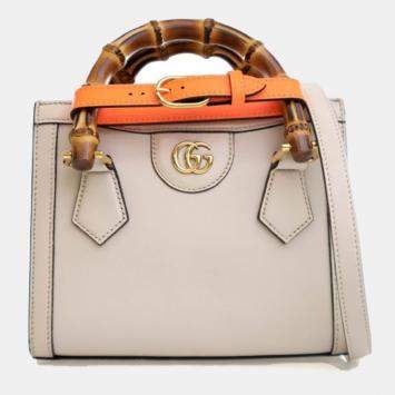 Pre Owned Gucci Mini Calfskin Diana Tote Bag