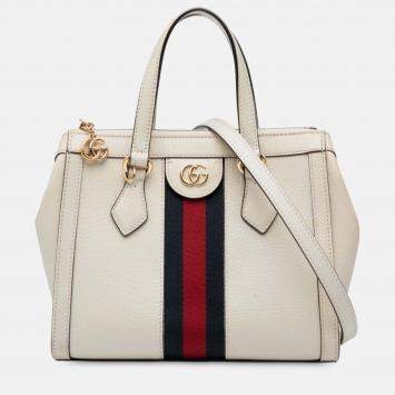Pre Owned Gucci Small Leather Ophidia Satchel