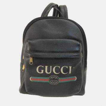 مملوكة مسبقًا Gucci Printed Backpack Calf Leather