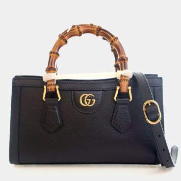 Pre Owned Gucci Small Calfskin Diana Tote Bag