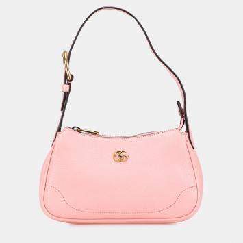 Pre Owned Gucci Pink Mini Goatskin Aphrodite Shoulder Bag