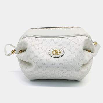 مملوكة مسبقًا Gucci White PVC GG Supreme Mini Crossbody Bag