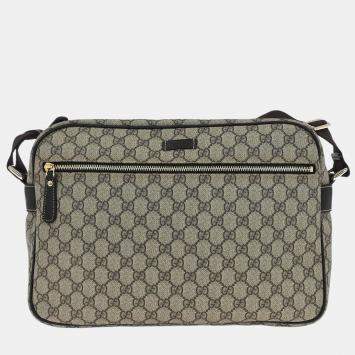Pre Owned Gucci Beige Gg Supreme Shoulder Bag