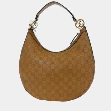 مملوكة مسبقًا حقيبة هوبو غوتشي غوتشيسيما بنية جيجي توينز