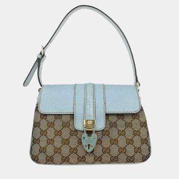 مملوكة مسبقًا Gucci Beige/Blue GG Handbag