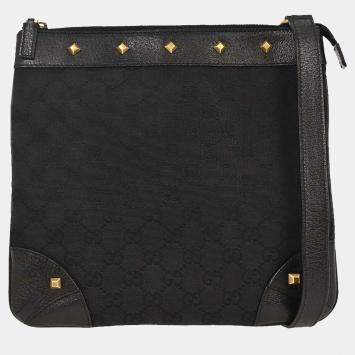 Pre Owned حقيبة كتف غوتشي جي جي سوداء