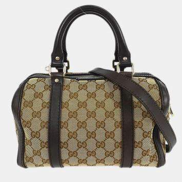 Pre Owned حقيبة غوتشي دفل 2way GG بيج