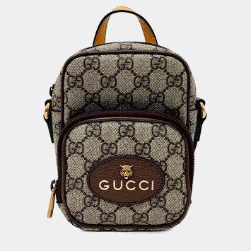 Pre Owned Gucci Beige PVC Neo Vintage Mini Bag (658556)