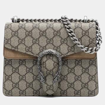 مملوكة مسبقًا Gucci Brown Small GG Supreme Dionysus Crossbody