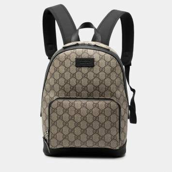 مملوكة مسبقًا Gucci Brown Small GG Supreme Eden Day Backpack