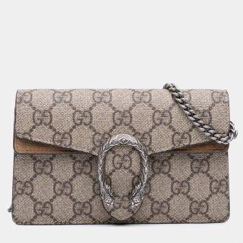 Pre Owned Gucci Brown Mini GG Supreme Dionysus Crossbody