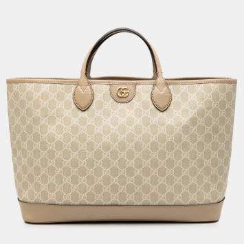 مملوكة مسبقًا Gucci Brown Medium GG Supreme Ophidia Tote