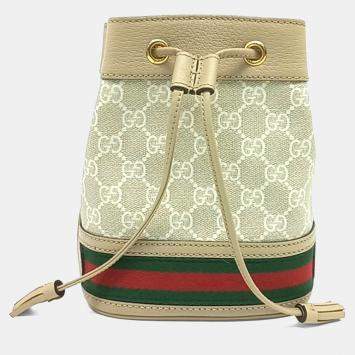 مملوكة مسبقًا Gucci Multicolor PVC Ophidia Mini Bucket Bag