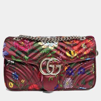 مملوكة مسبقًا حقيبة كتف غوتشي جي جي مارمونت ماتيلاسيه قماش