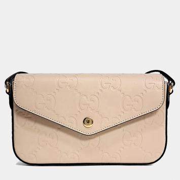 مملوكة مسبقًا حقيبة كتف غوتشي جي جي سوبر ميني جلد بيج