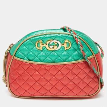 Pre Owned Gucci Multicolor Quilted Leather Mini Trapuntata Crossbody Bag