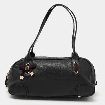 Pre Owned Gucci Black Leather Princy Bag