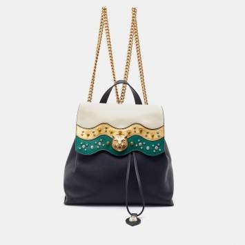 Pre Owned Gucci Multicolored Leather Medium Animalier Malin Studded Backpack 