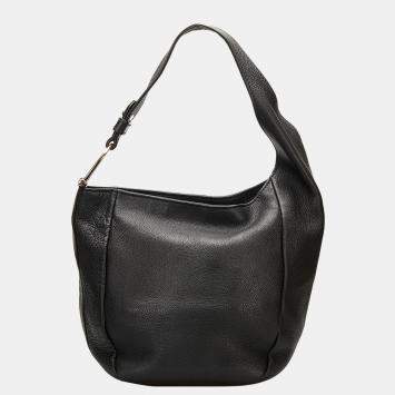 Pre Owned Gucci Black Greenwich Leather Shoulder Bag